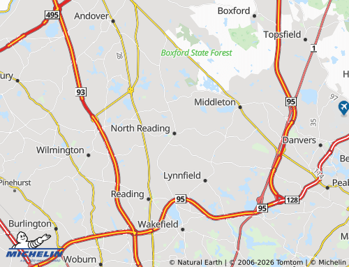 Mapa MICHELIN North Reading - ViaMichelin