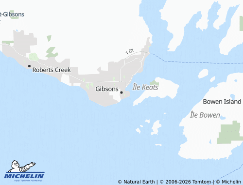 Carte MICHELIN Gibsons - ViaMichelin