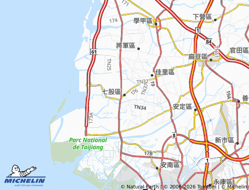 MICHELIN Qigu District map - ViaMichelin