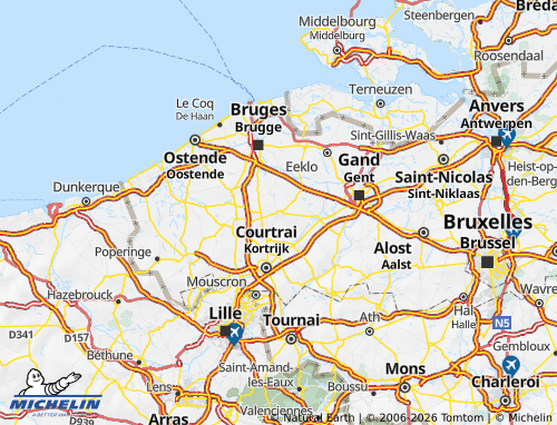 Mappa MICHELIN Tielt - ViaMichelin