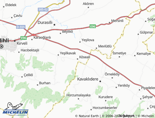 MICHELIN Köseali map - ViaMichelin