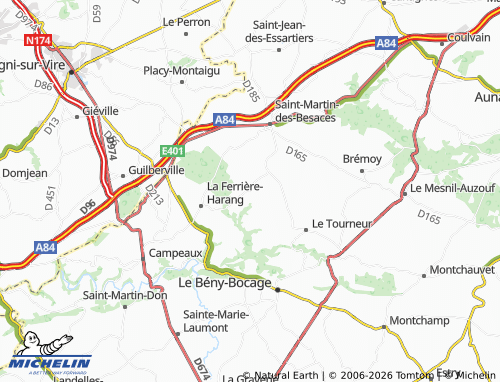 Carte MICHELIN Saint-Denis-Maisoncelles - ViaMichelin