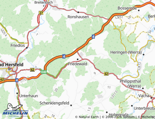 Mapa MICHELIN Friedewald - ViaMichelin