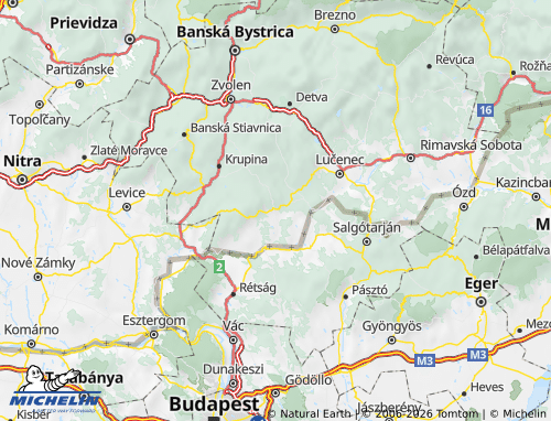 Mappa MICHELIN Veľký Krtíš - ViaMichelin