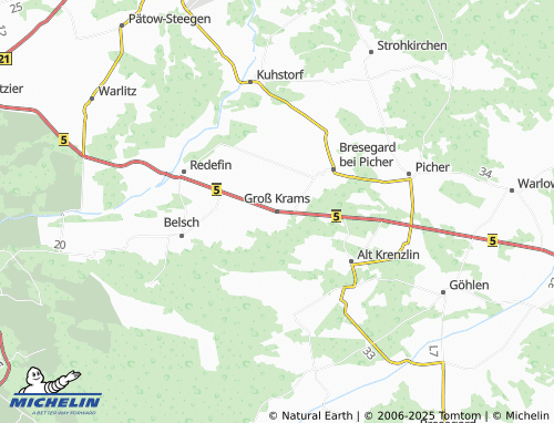 MICHELIN-Landkarte Groß Krams - ViaMichelin
