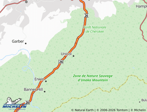 Mapa MICHELIN Unicoi - ViaMichelin