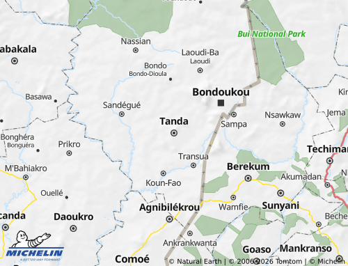MICHELIN Tanda map - ViaMichelin