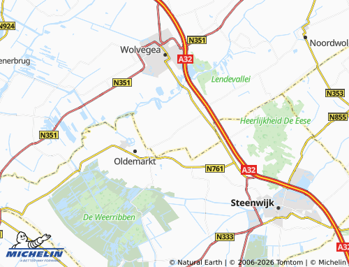 MICHELIN Blesdijke map - ViaMichelin