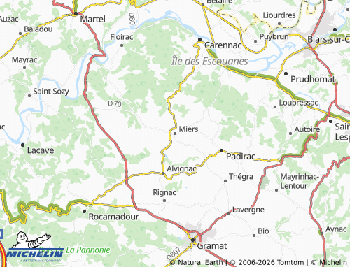 Mappa MICHELIN Miers - ViaMichelin