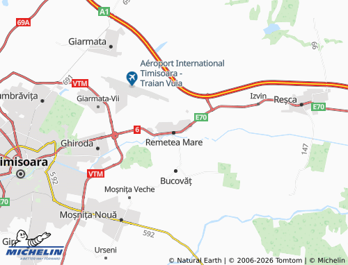 MICHELIN Remetea Mare map - ViaMichelin