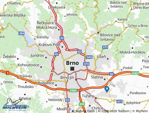 Mappa MICHELIN Černá Pole - ViaMichelin
