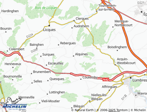 MICHELIN Alquines map - ViaMichelin