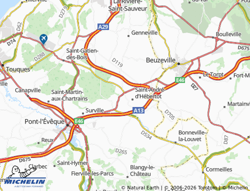 MICHELIN Saint-Benoît-d'Hébertot map - ViaMichelin