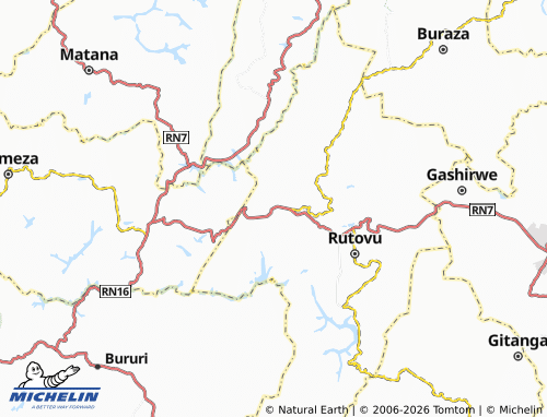 Mappa MICHELIN Muyugoro - ViaMichelin