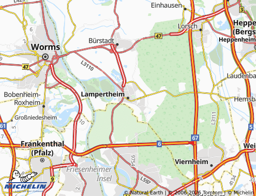MICHELIN Lampertheim map - ViaMichelin