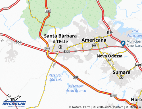 Mapa MICHELIN Santa Rita de Cássia - ViaMichelin