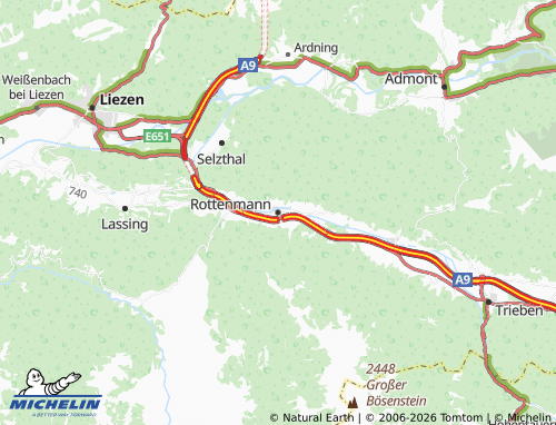 Mapa MICHELIN Rottenmann - ViaMichelin
