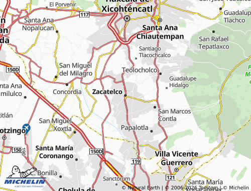 Kaart MICHELIN Zacatelco - ViaMichelin