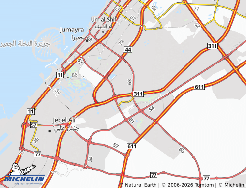 MICHELIN Al Barsha South Third map - ViaMichelin