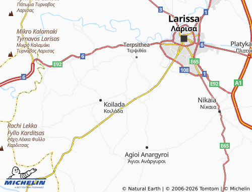 MICHELIN Eleftheres map - ViaMichelin