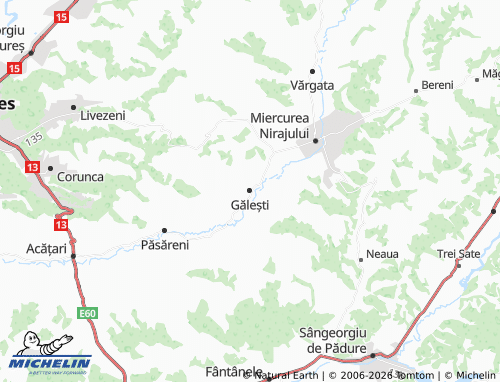 MICHELIN-Landkarte Gălești - ViaMichelin