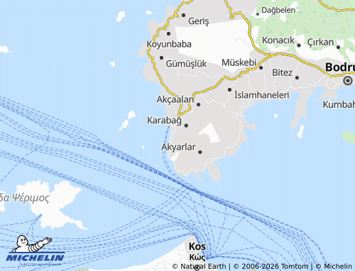 MICHELIN Turgutreis map - ViaMichelin