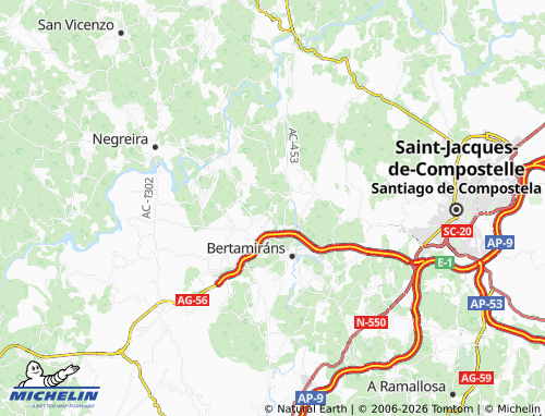 MICHELIN Pegariños map - ViaMichelin