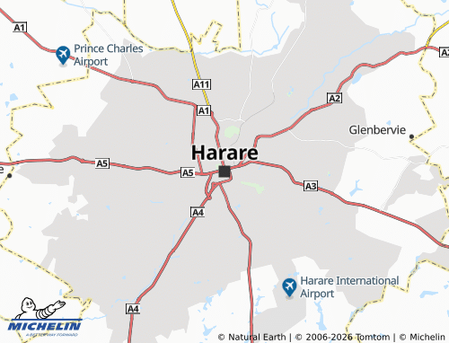 Mapa MICHELIN Harare - ViaMichelin