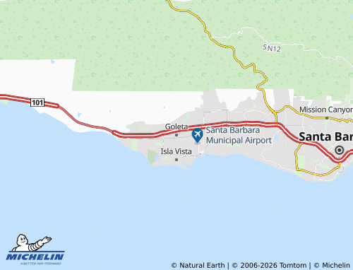Mappa MICHELIN Goleta - ViaMichelin