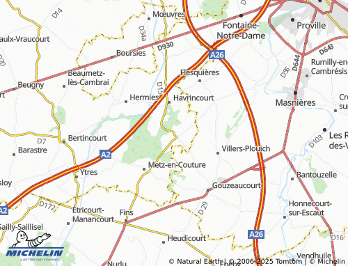 MICHELIN Trescault map - ViaMichelin
