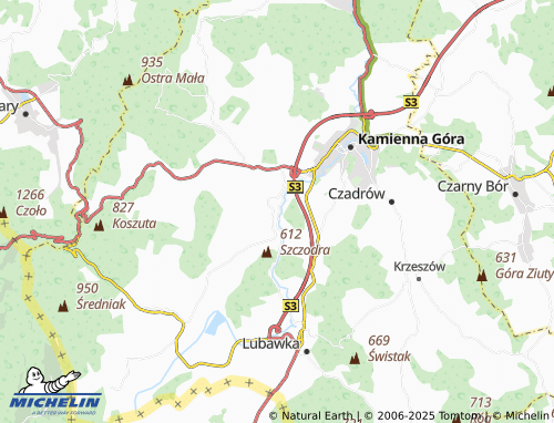 MICHELIN Janiszów map - ViaMichelin