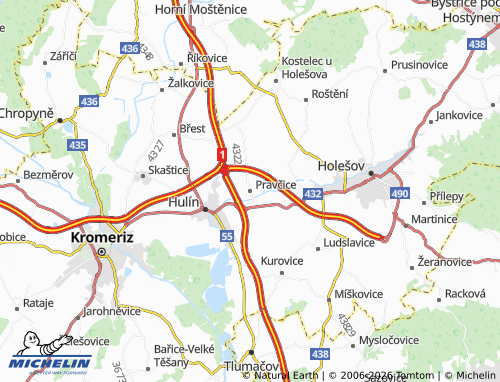 Mappa MICHELIN Pravčice - ViaMichelin