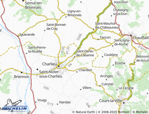 MICHELIN Saint-Denis-de-Cabanne map - ViaMichelin