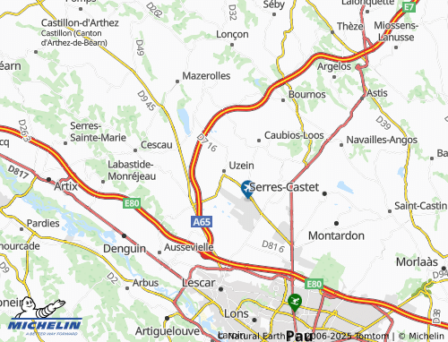 MICHELIN Uzein map - ViaMichelin