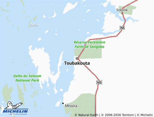 Mapa MICHELIN Toubakouta - ViaMichelin