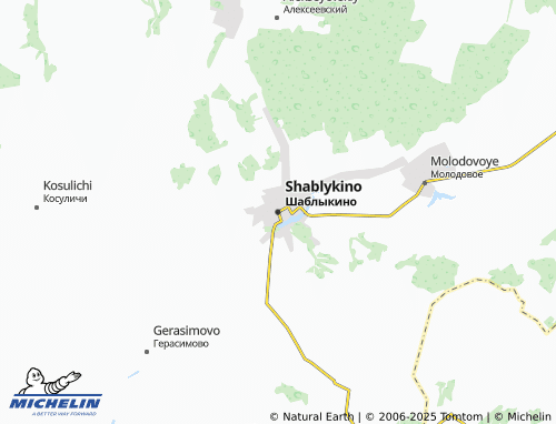 MICHELIN Shablykino map - ViaMichelin