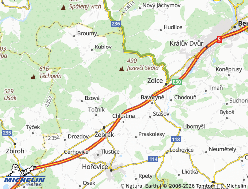 Mappa MICHELIN Hředle - ViaMichelin