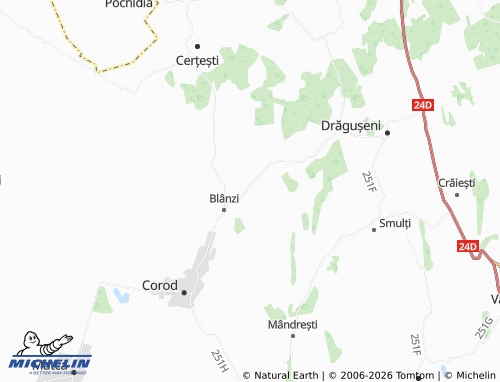 MICHELIN Brătulești map - ViaMichelin