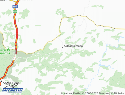 MICHELIN Aldeaquemada map - ViaMichelin
