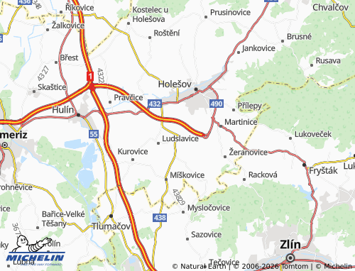 Mappa MICHELIN Zahnašovice - ViaMichelin