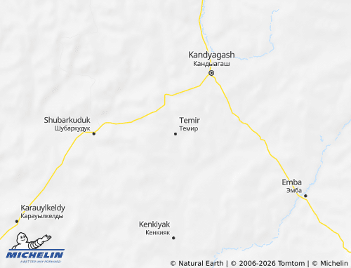 MICHELIN Temir District map - ViaMichelin
