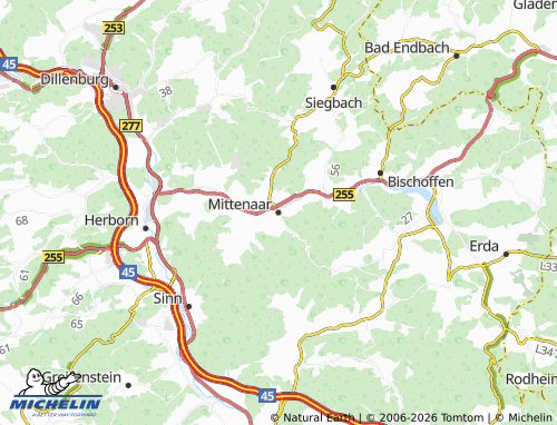 Mapa MICHELIN Mittenaar - ViaMichelin