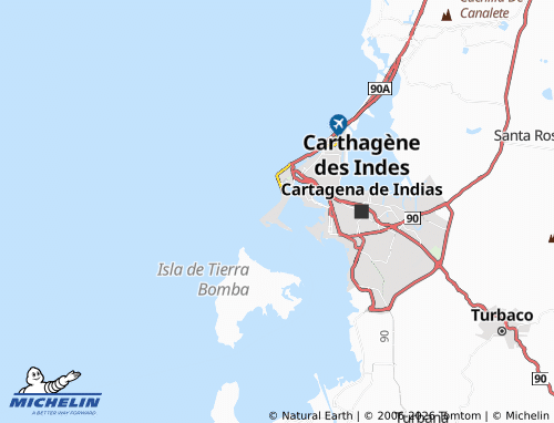 Carte MICHELIN Bocagrande - ViaMichelin