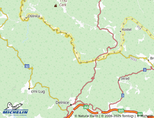 MICHELIN-Landkarte Guče Selo - ViaMichelin