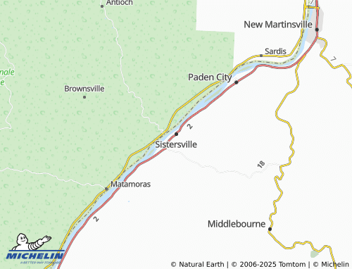 MICHELIN Sistersville map - ViaMichelin