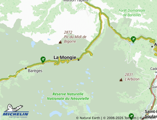 Mapa MICHELIN La Mongie - ViaMichelin