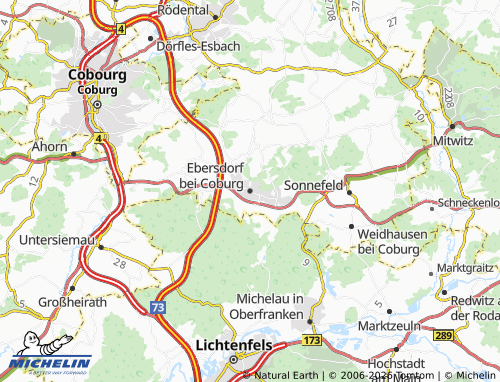 Mappa MICHELIN Ebersdorf bei Coburg - ViaMichelin