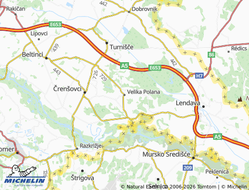 Mapa MICHELIN Velika Polana - ViaMichelin