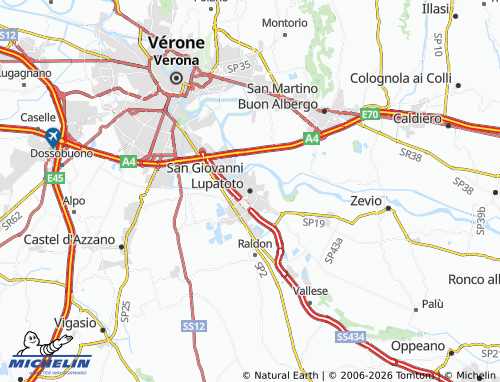 Mappa MICHELIN San Giovanni Lupatoto - ViaMichelin