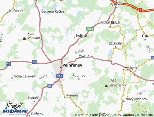 MICHELIN Olešná map - ViaMichelin